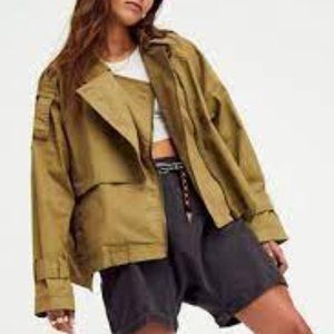 Free People Brenda Aviator Trench Coat